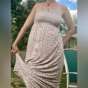 SNAKESKIN PRINT Maxi Dress by Cynthia Rowley / Womans Size Small